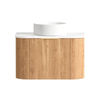 Bondi Woodland 750 Curve Oak Fluted Vanity