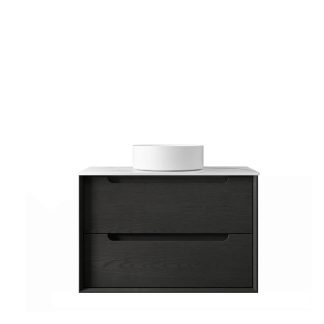 Byron Black Oak Vanity 750mm