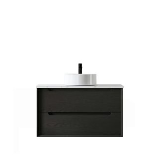 Byron Black Oak Vanity 900mm