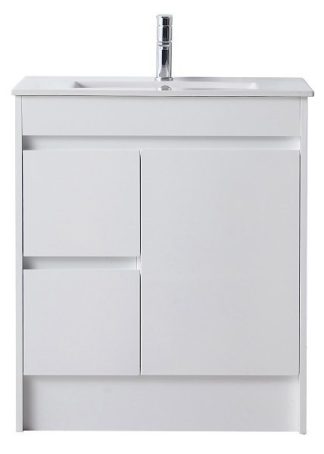Finger Pull Vanity 750mm Left Drawers