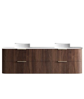 Havana Sable Walnut 1800 Curve Fluted Vanity