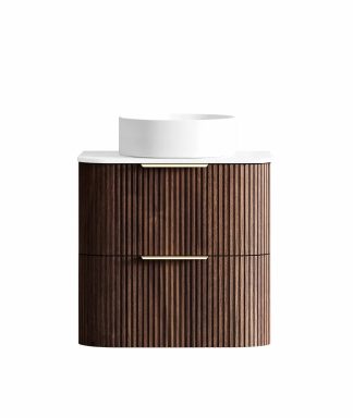 Havana Sable Walnut 600 Curve Fluted Vanity
