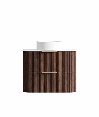 Havana Sable Walnut 750 Curve Fluted Vanity