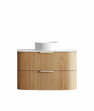 Havana Woodland Oak 900 Curve Fluted Vanity