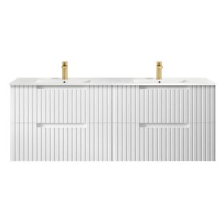 Noosa Matte White Vanity 1500mm