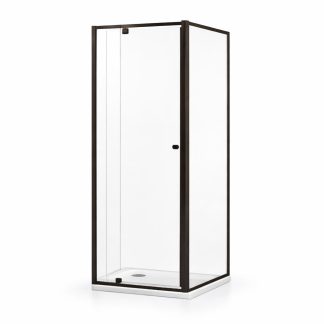 Monsoon Semi Frameless Matte Black Shower Screens