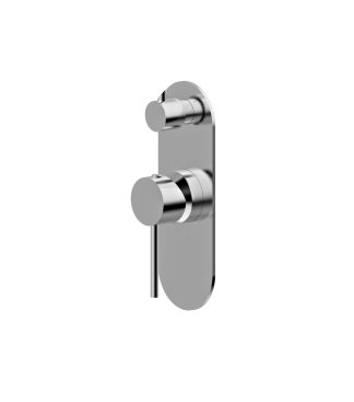 Rund Wall Diverter Mixer Chrome