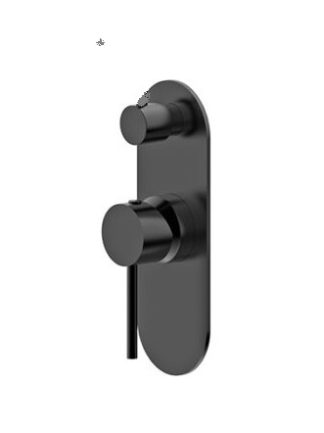 Rund Wall Diverter Mixer Matte Black