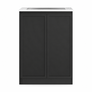 Hampshire Matte Black Mini 650 Laundry Cabinet Set