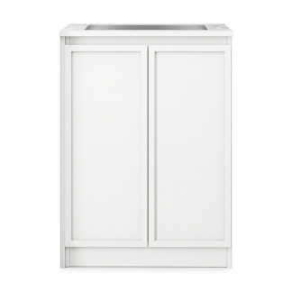 Hampshire Matte White Mini 650 Laundry Cabinet Set